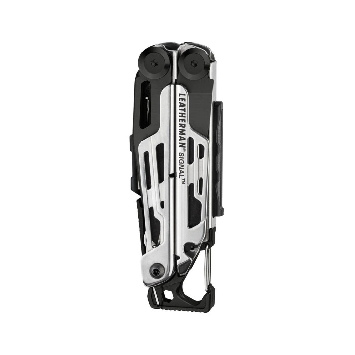 Мультиинструмент Leatherman SIGNAL BLACK & SILVER, синтетический чехол, картонная коробка  