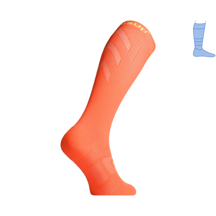 Компрессионные гольфы защитные летние Protector LongDry+ PRO оранжевые M 40-43  