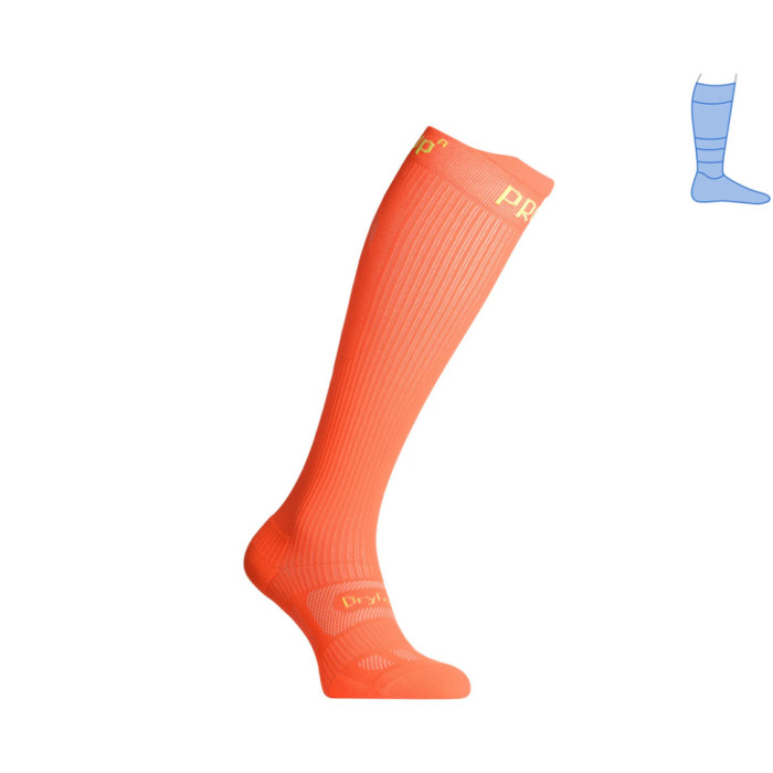 Компрессионные гольфы защитные летние Protector LongDry+ PRO оранжевые M 40-43  