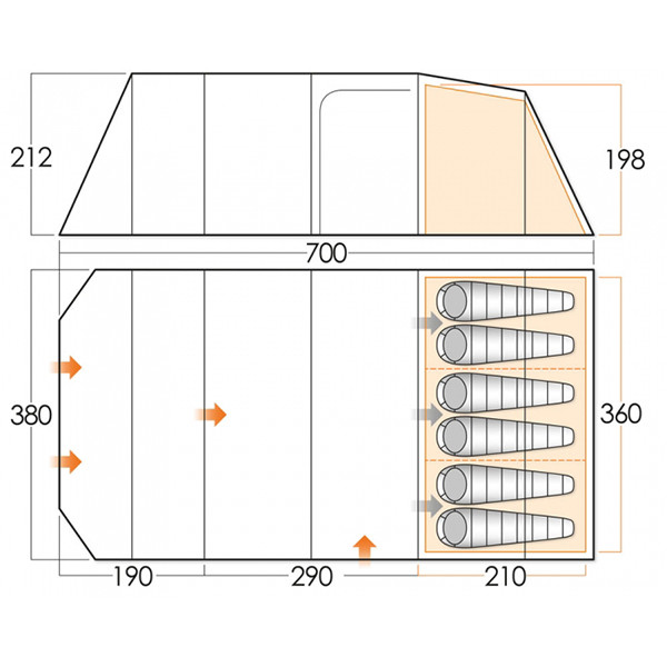 Палатка Vango Neva 600XL Herbal  