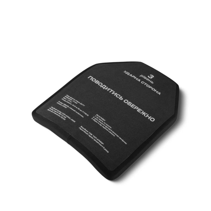 Комплект бронеплит полиэтиленовых Ukrarmor 3 класса. Вес 3,6 кг. Размер XL (27.5х35 см.) комплект  