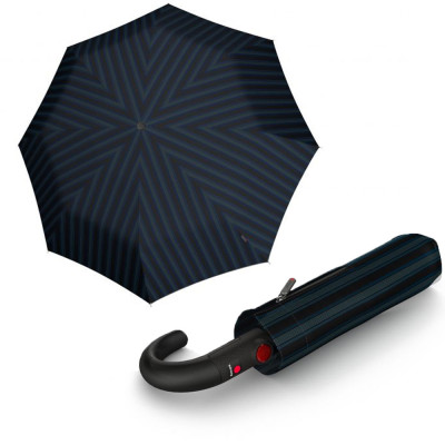 Зонт Knirps T.260 Crook Handle 2Line Up Black Ecorepel Авто/Складной/8спиц /D97x33см