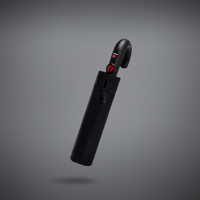 Зонт Knirps T.260 Crook Handle 2Line Up Black Ecorepel Авто/Складной/8спиц /D97x33см  