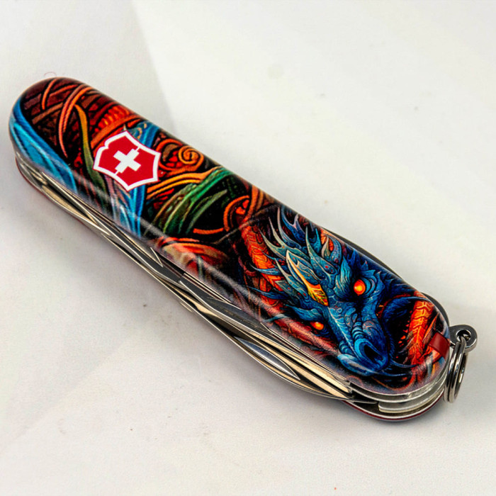 Складной нож Victorinox CLIMBER ZODIAC Сапфировый дракон 1.3703.Z3260p  