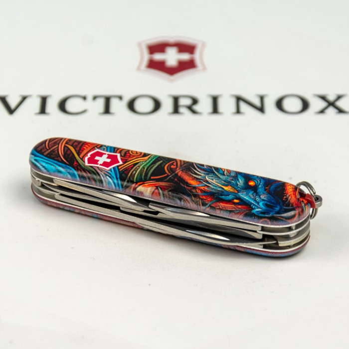 Складной нож Victorinox CLIMBER ZODIAC Сапфировый дракон 1.3703.Z3260p  