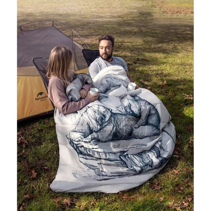 Спальный мешок Double Sleeping Bag with Pillow "Polar bear" Naturehike NH19S016-D polar bear  