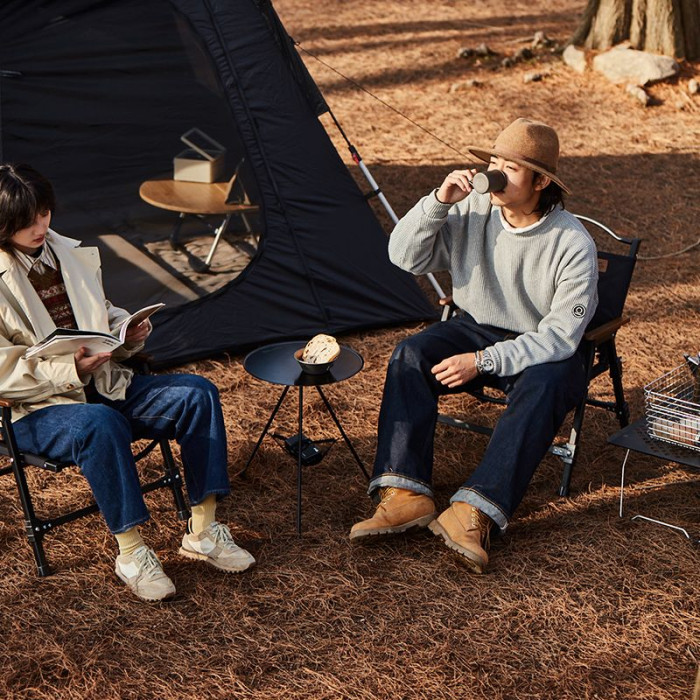 Cтол раскладной Naturehike CNH22JU035, алюминий, Размер L, черный  