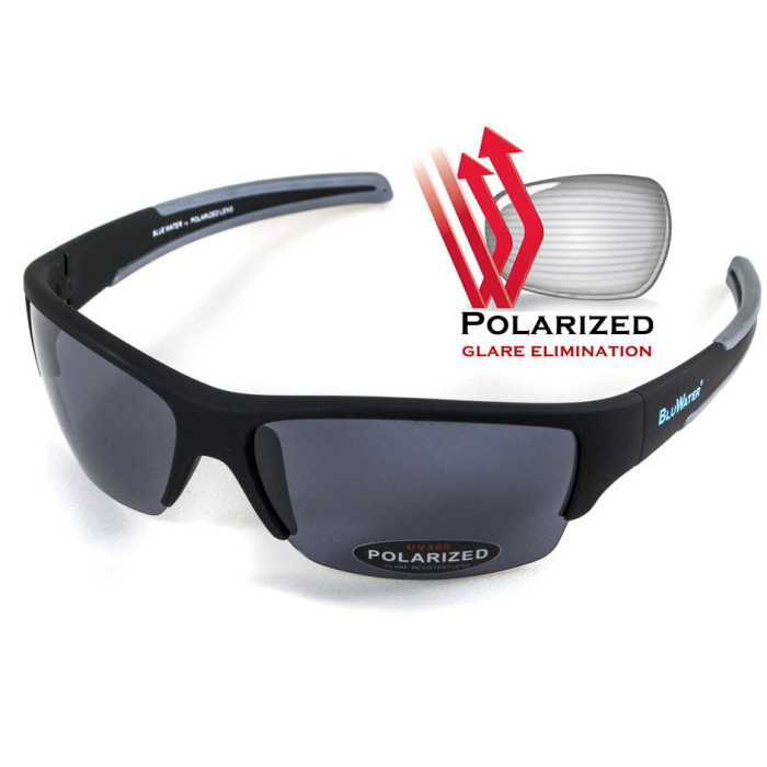 Очки BluWater Daytona-2 Polarized (gray) черные  