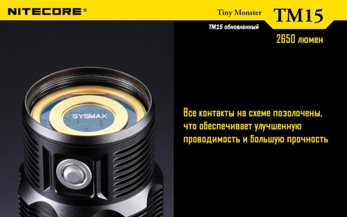 Карманный фонарь Nitecore TM15, 2650 люмен  