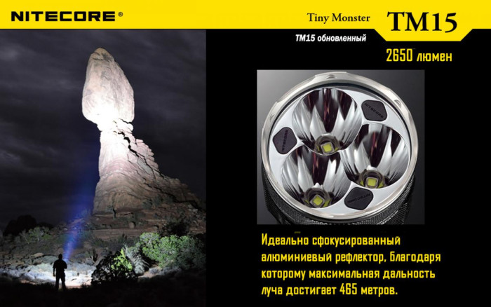 Карманный фонарь Nitecore TM15, 2650 люмен  