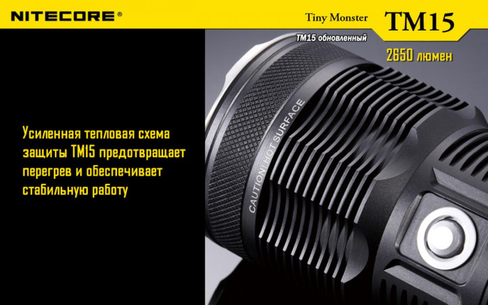 Карманный фонарь Nitecore TM15, 2650 люмен  