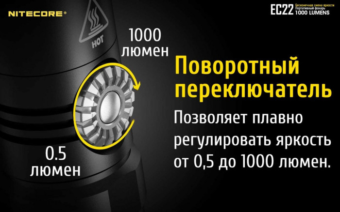 Карманный фонарь Nitecore EC22, 1000 люмен  