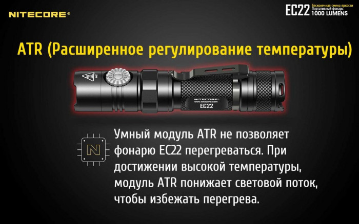 Карманный фонарь Nitecore EC22, 1000 люмен  