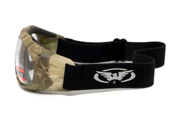 Очки защитные с уплотнителем Global Vision Eliminator Camo Forest (clear), прозрачные в камуфлированной оправе  