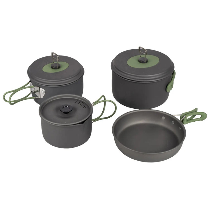 Набор посуды Bo-Camp Explorer 4 Pieces 19 Hard Anodized Grey/Green (2200241)  