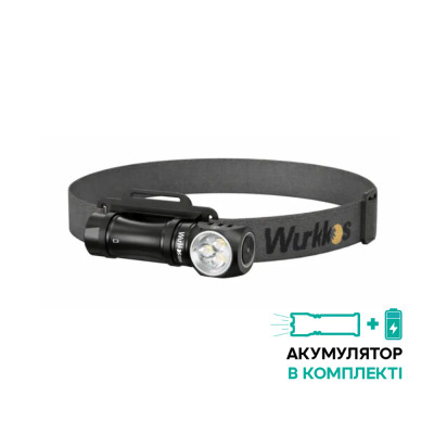 Фонарь налобный Wurkkos HD10 USB-C Rechargeable с магнитной крышкой, черный