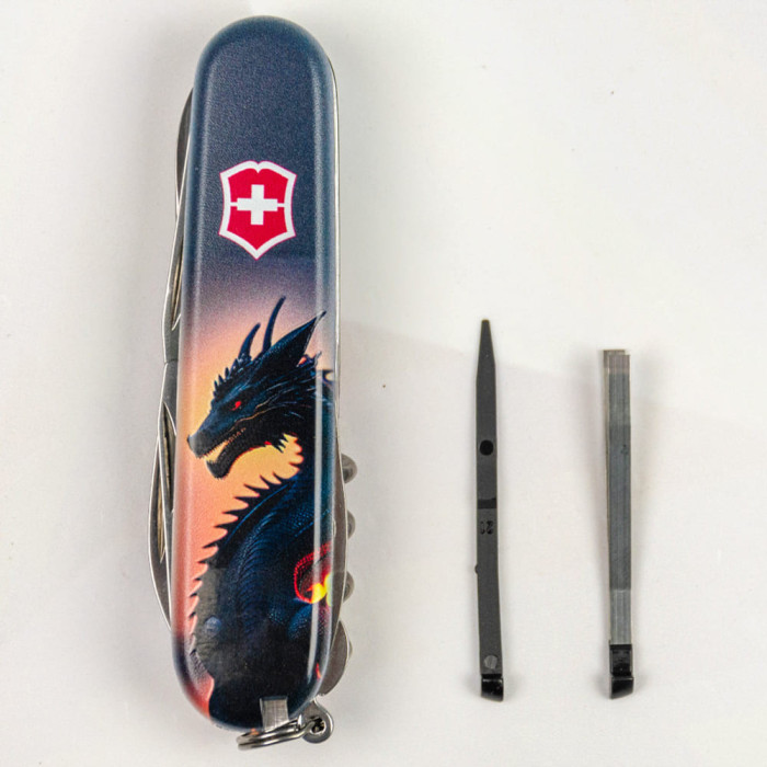 Складной нож Victorinox CLIMBER ZODIAC Дракон в лучах солнца 1.3703.3.Z3270p  