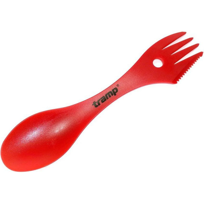 Ложка-вилка пластиковая Tramp UTRC-069, red  