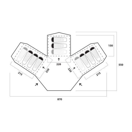Палатка Trimm Bungalow II -10, синий  