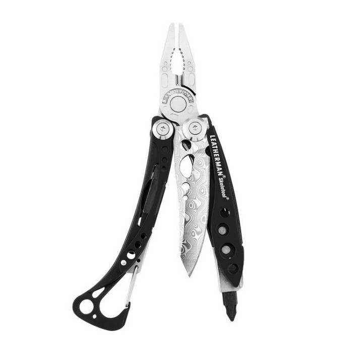 Мультитул Leatherman Skeletool - Damascus, синтетический чехол  