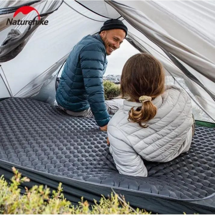 Матрас надувной сверхлегкий Naturehike CNH22DZ018, с мешком для надувания, прямоугольный зеленый 196 см  