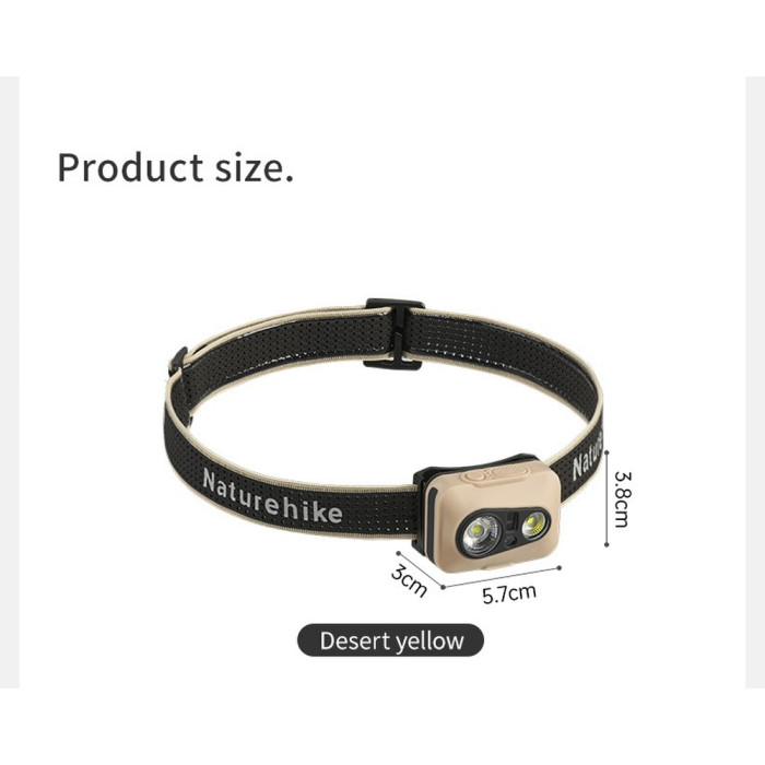 Фонарь налобный Naturehike CNK2450ZM015, песочный  
