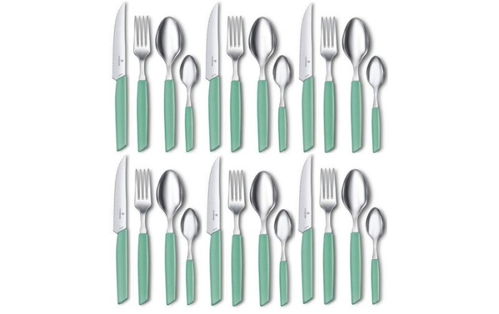 Набор посуды Victorinox Swiss Modern из 24 предметовSwiss Modern, Table Set Tomato Knife, 24 Pieces, мятный  