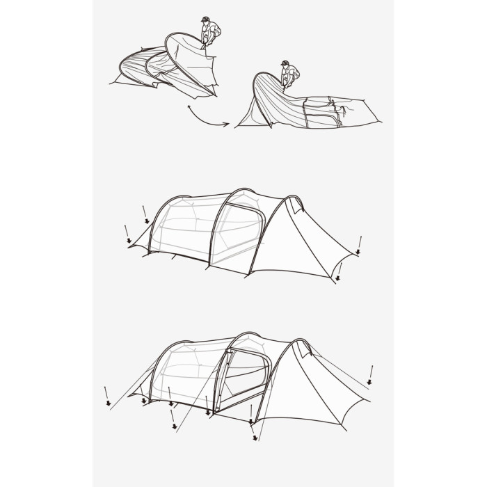 Палатка трехместная Naturehike Opalus, UL, NH17L001-L, светло-зеленая  