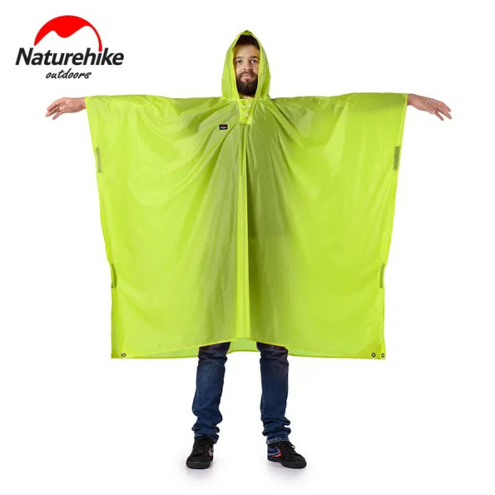 Пончо-тент Naturehike 20D silicone green NH17D003-M  