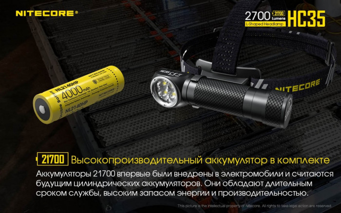 Фонарь налобный Nitecore HC35  