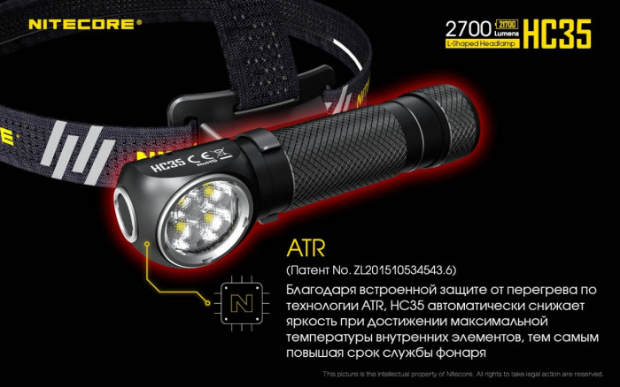 Фонарь налобный Nitecore HC35  