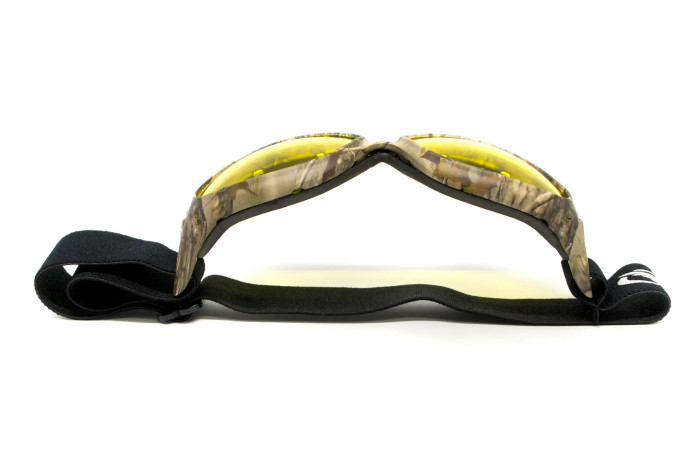 Защитные очки с уплотнителем Global Vision Eliminator Camo Forest (yellow), желтые в камуфлированной оправе  