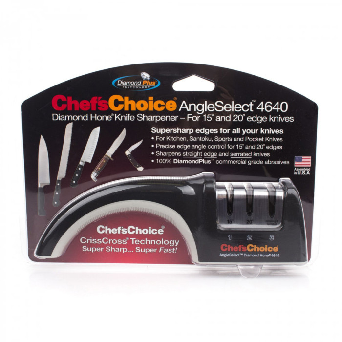 Точилка для ножей Chef's Choice механическая для кухонных, сантоку, спортивных, карманных ножей (CH/4640)  