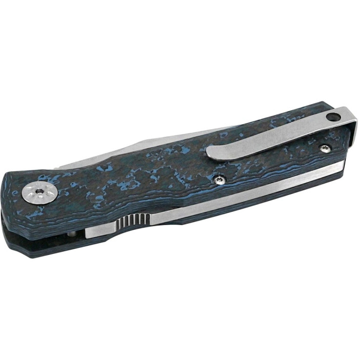 Нож Maserin Power, Magnacut, fat carbon arctic blue  