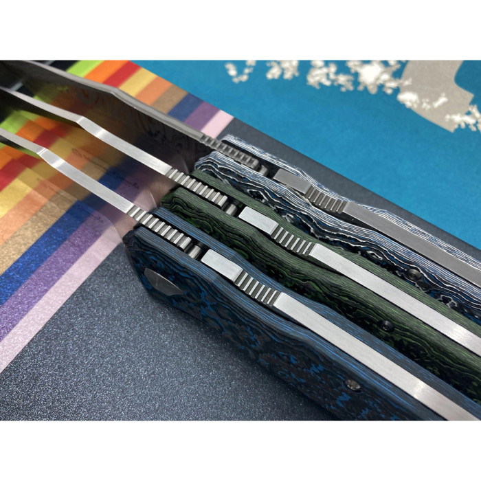 Нож Maserin Power, Magnacut, fat carbon arctic blue  