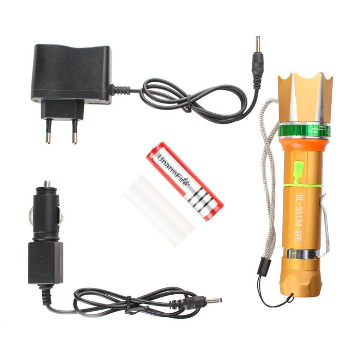 Карманный фонарь Poliсe 35134-XPE/GK-6079,3 x AAA / 18650  