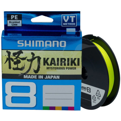 Шнур Shimano Kairiki 8 PE (Yellow) 150m 0.13mm 8.2kg
