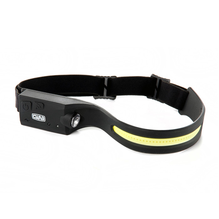 Фонарь налобный СИЛА универсальный с сенсором 350 Лм (Li-ion 1200 мАч)  