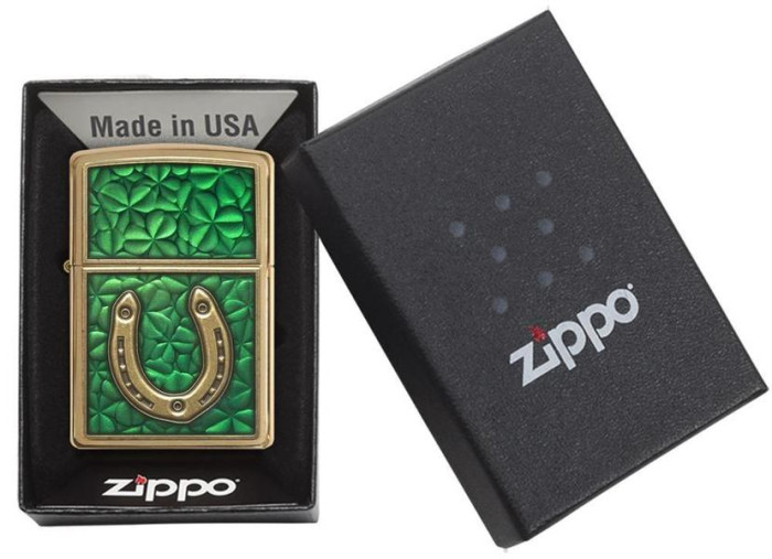 Зажигалка Zippo Horseshoe Clovers 29243  
