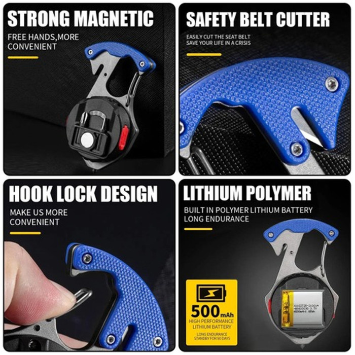 Фонарь Police MULTIFUNCTIONAL W5143-COB, multitool, Li-Ion аккумулятор, магнит, карабин, отвертка, ЗУ Type-C  