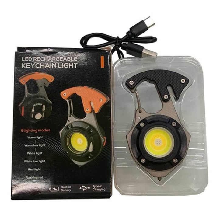 Фонарь Police MULTIFUNCTIONAL W5143-COB, multitool, Li-Ion аккумулятор, магнит, карабин, отвертка, ЗУ Type-C  