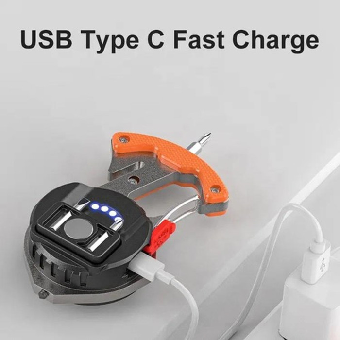 Фонарь Police MULTIFUNCTIONAL W5143-COB, multitool, Li-Ion аккумулятор, магнит, карабин, отвертка, ЗУ Type-C  