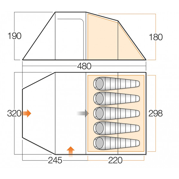 Палатка Vango Omega 500XL Cactus  