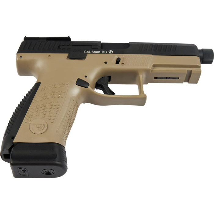Пистолет страйкбольный ASG CZ P-10C OR-OT Dual-Tone. Blowback. CO2 кал. 6 мм Black/fde  
