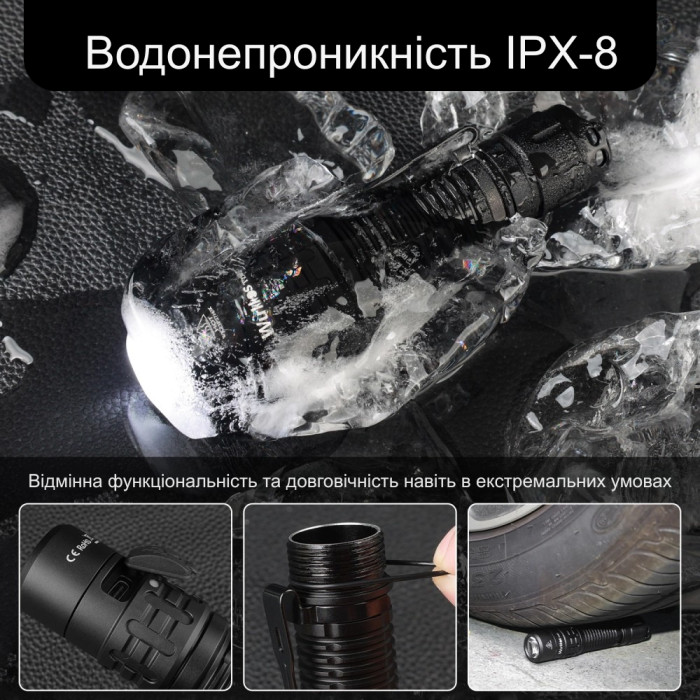 Фонарь Wurkkos TD02 USB-C Rechargeable 18650 2000lm, черный  