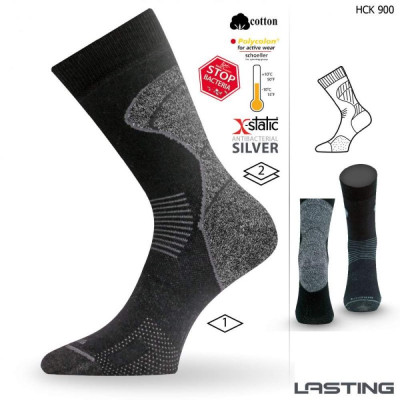 Термоноски для хоккея Lasting HCK 900 - S черные (002.003.3600)