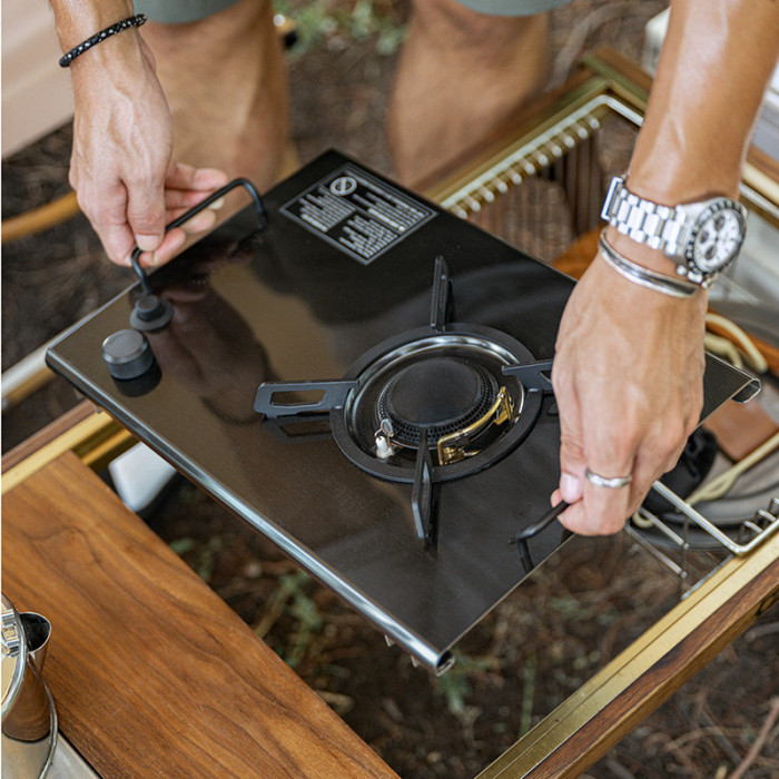 Горелка-стол кемпинговый Naturehike NH20RJ001, черный  