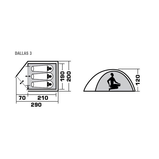 Палатка Trek Planet 70103|8 Dallas 3  