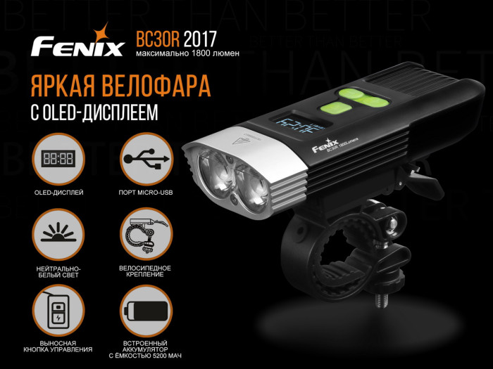 Велофара Fenix BC30R 2017  