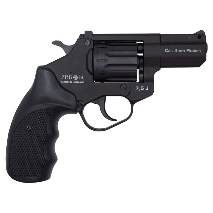 Револьвер Флобера ZBROIA PROFI-2.5" (черный/пластик)  